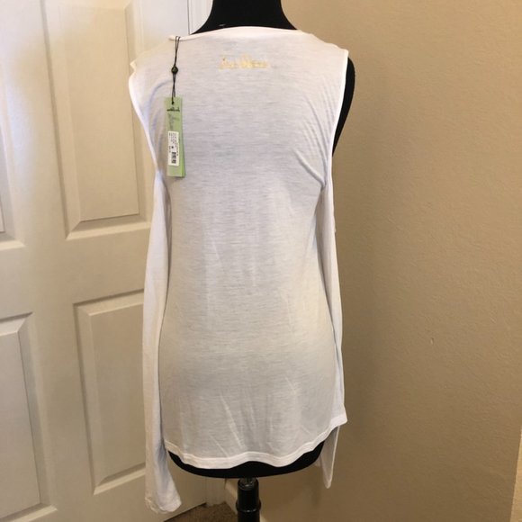 NWT Sam Edelman Cold Shoulder Tee. szL B9 - Picture 2 of 7